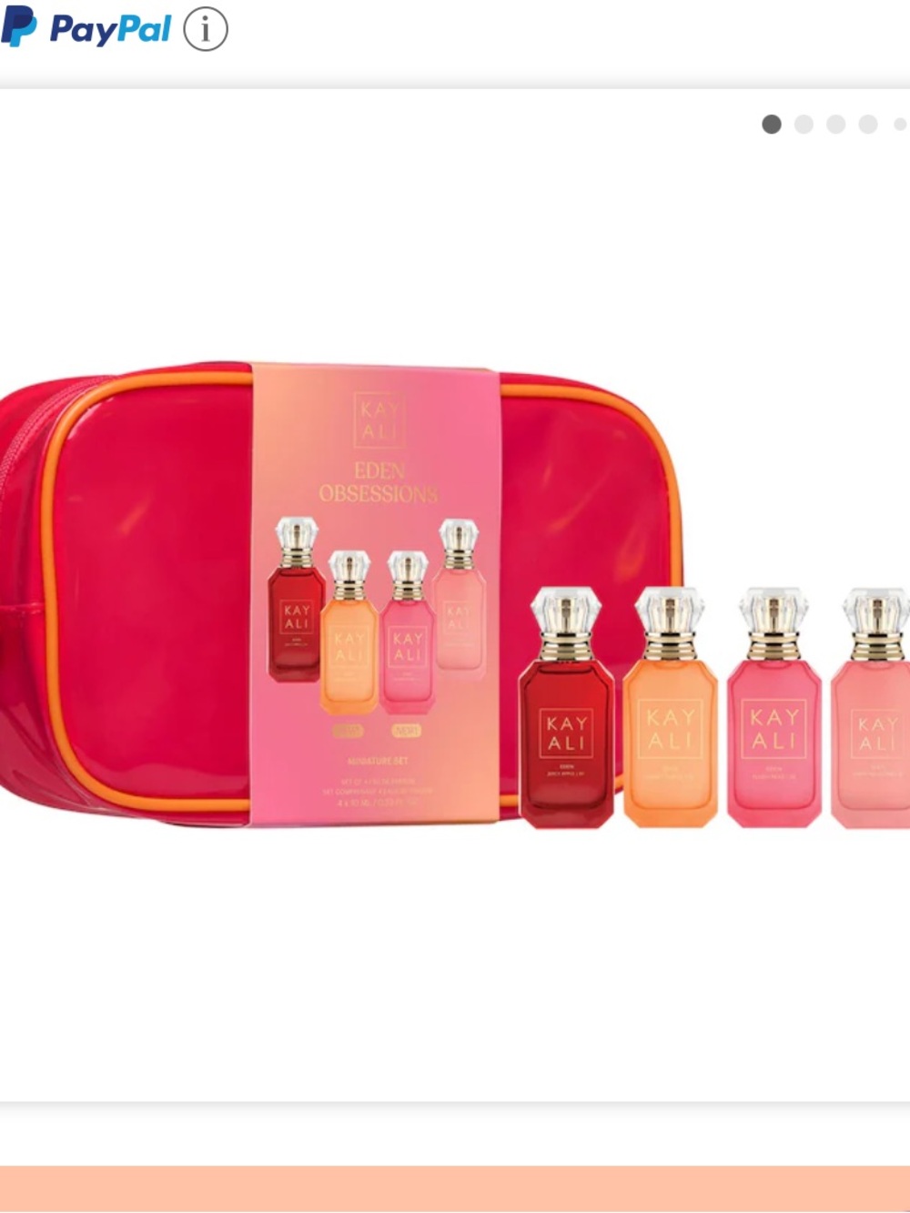 Kayali Eden Obsessions Mini Fragrance Set with Pink Travel Pouch
